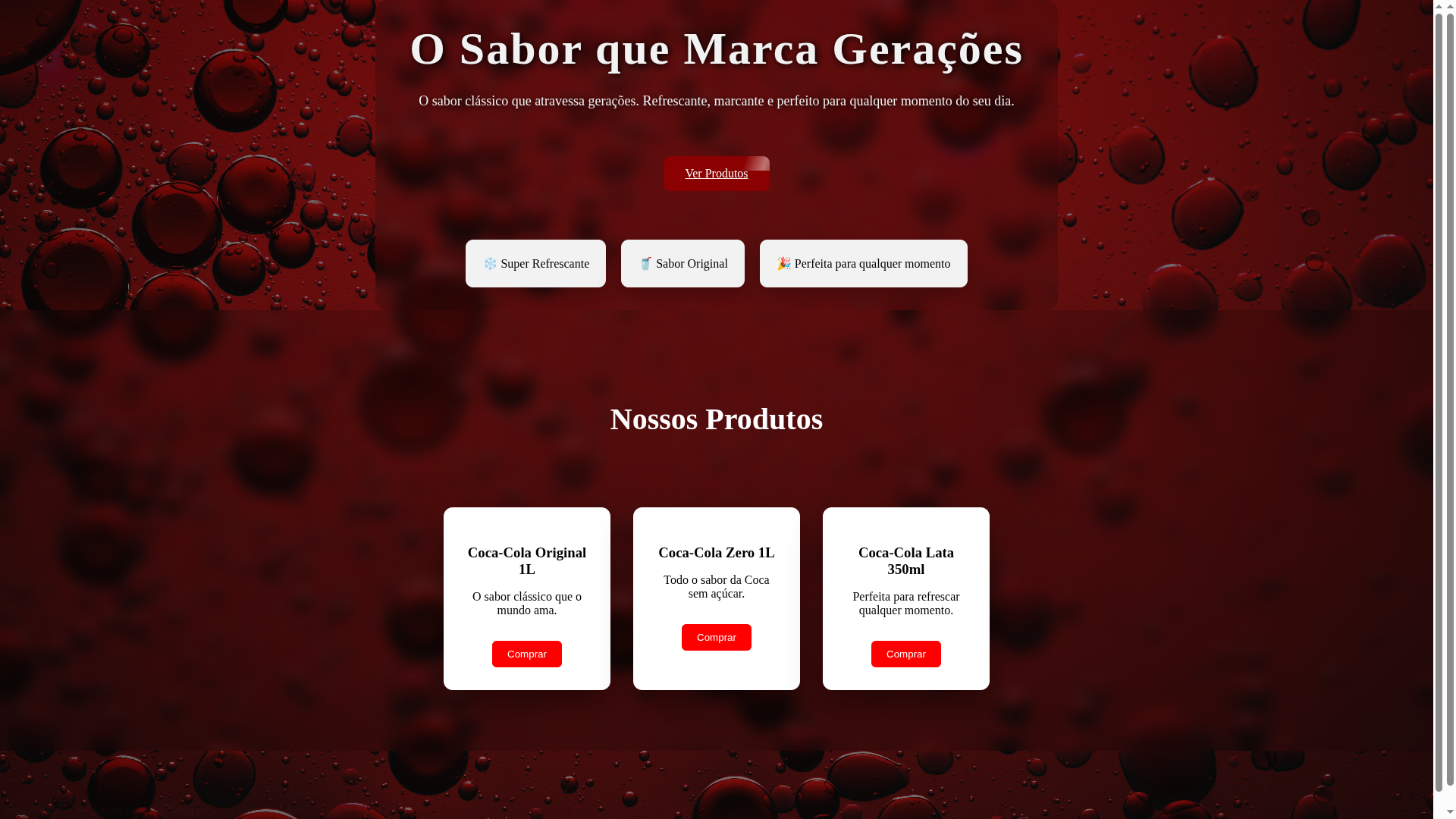 Projeto Landing Page Coca-Cola